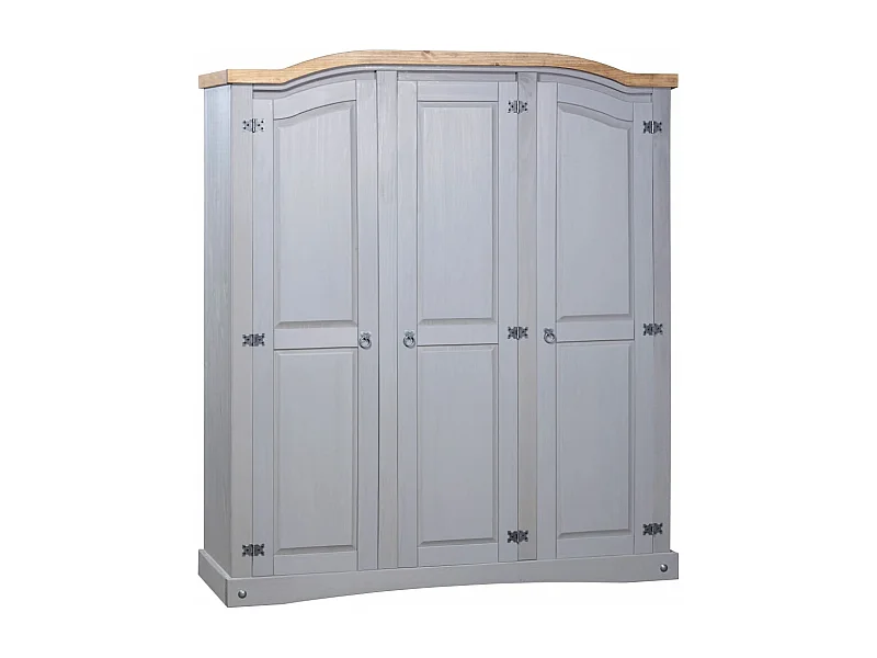 Garde-robe avec 3 portes Gamme Corona pin mexicain Gris