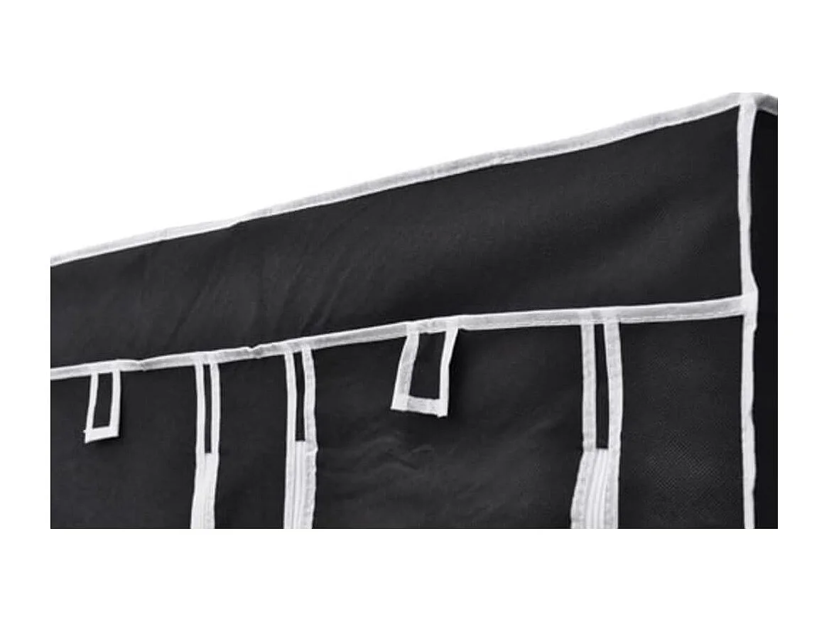 Armário de tecido 2 peças preto