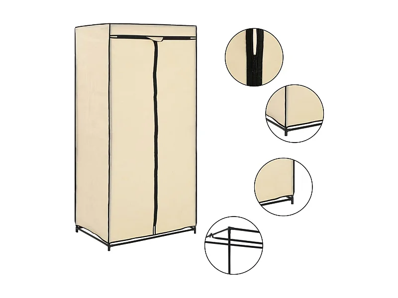 Armadio Crema 75x50x160 cm