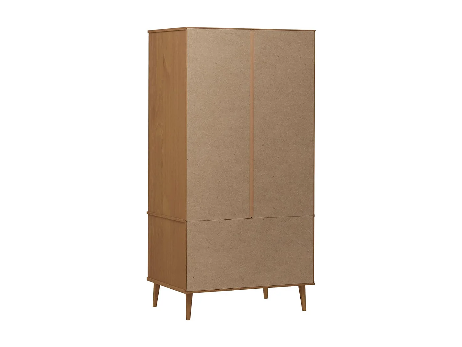 MOLDE Kledingkast Bruin 90x55x175 cm Massief grenenhout