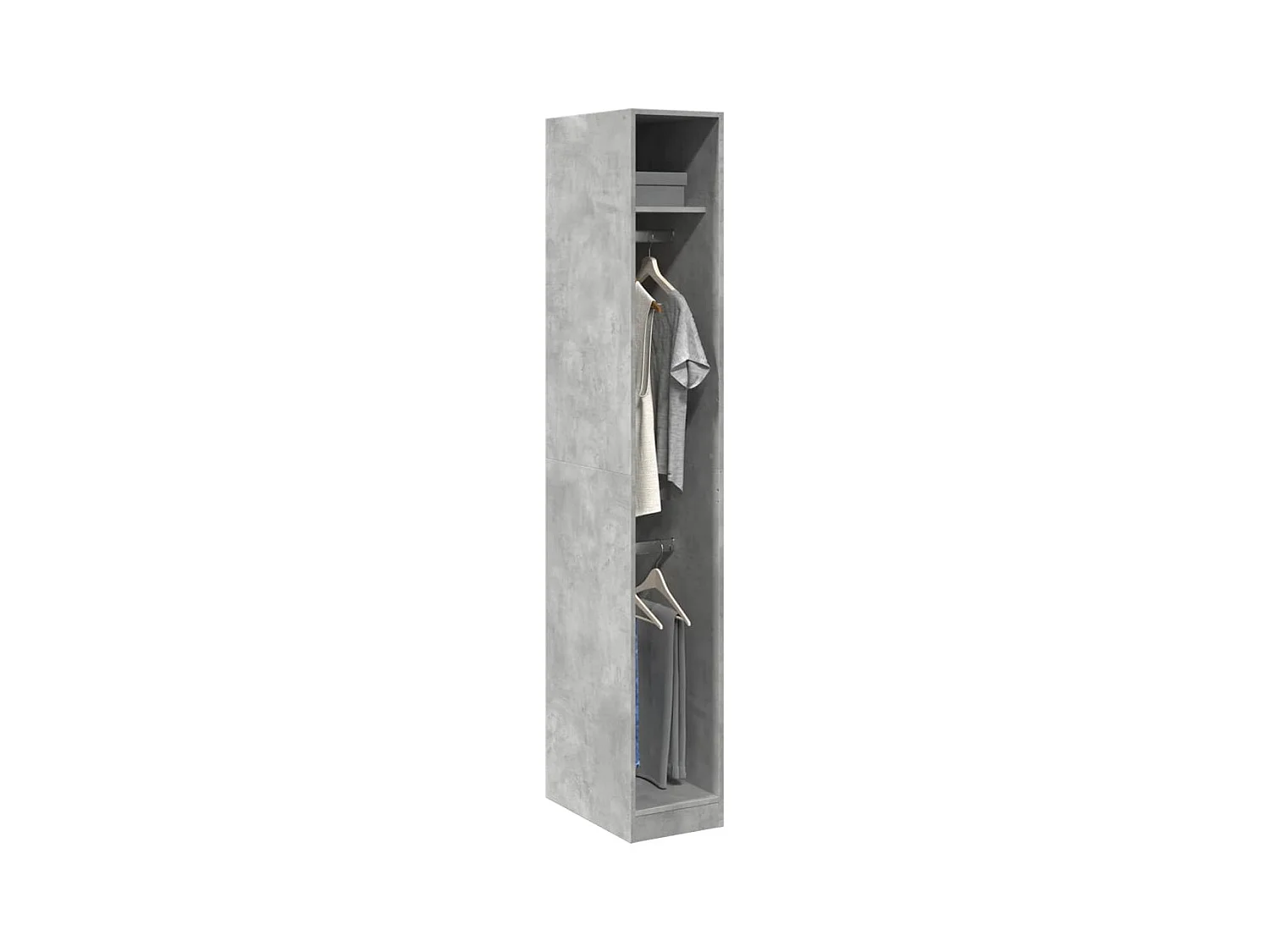 Garde-robe gris béton 30x50x200 cm bois d'ingénierie