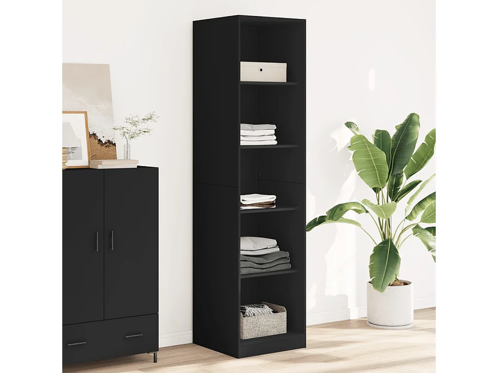 Armadio Nero 50 x 50 x 200 cm MDF