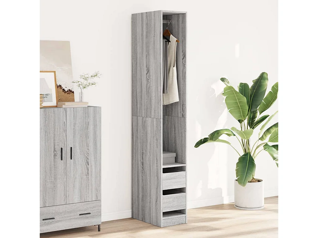 Garde-robe sonoma gris 30x50x200 cm bois d'ingénierie