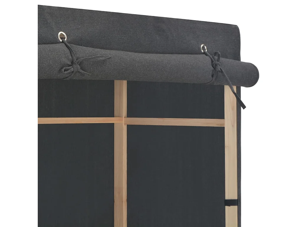 Garde-robe à 3 niveaux Gris 110 x 40 x 170 cm Tissu