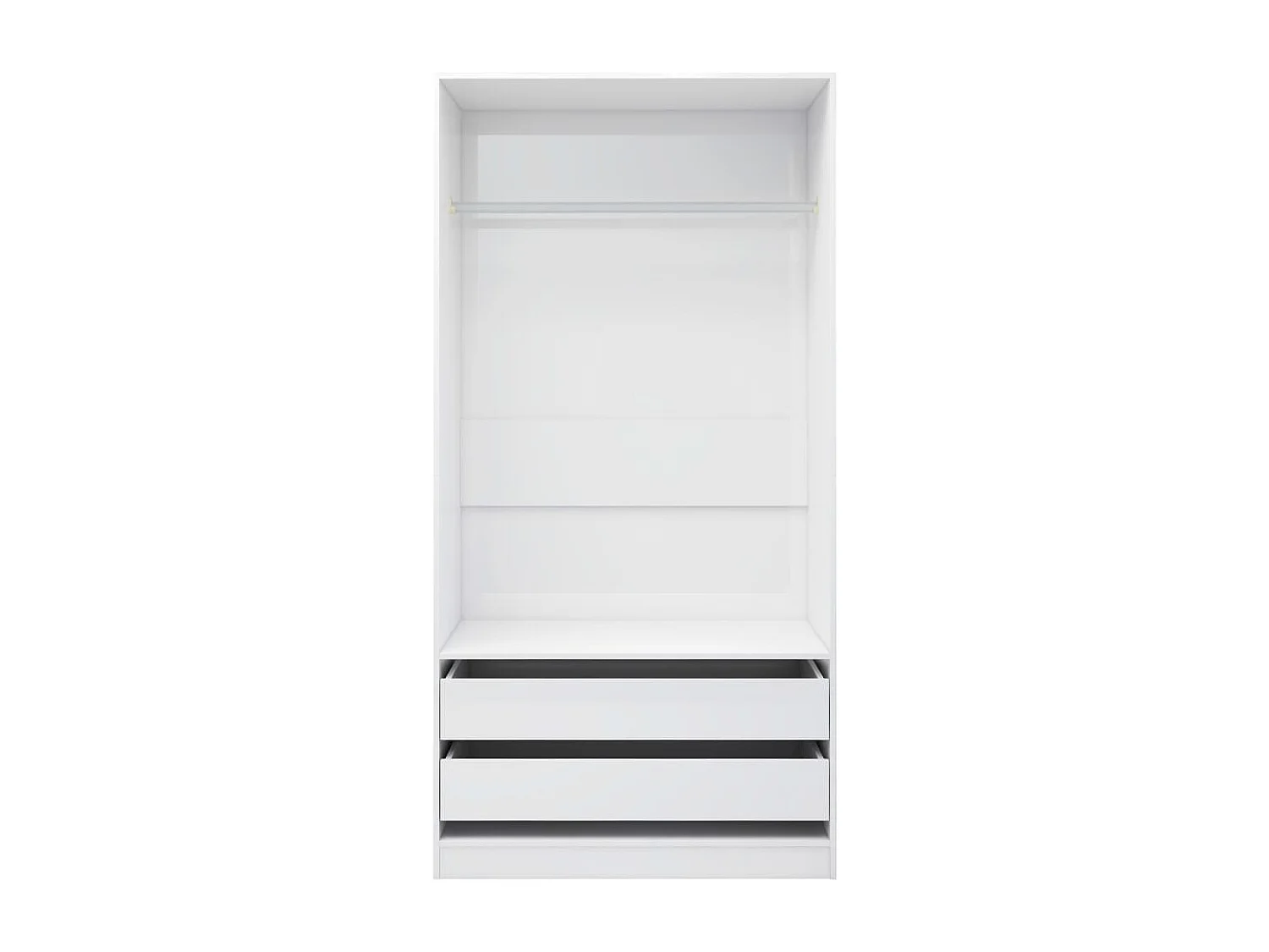 Armário branco brilhante 100x50x200 cm Madeira trabalhada