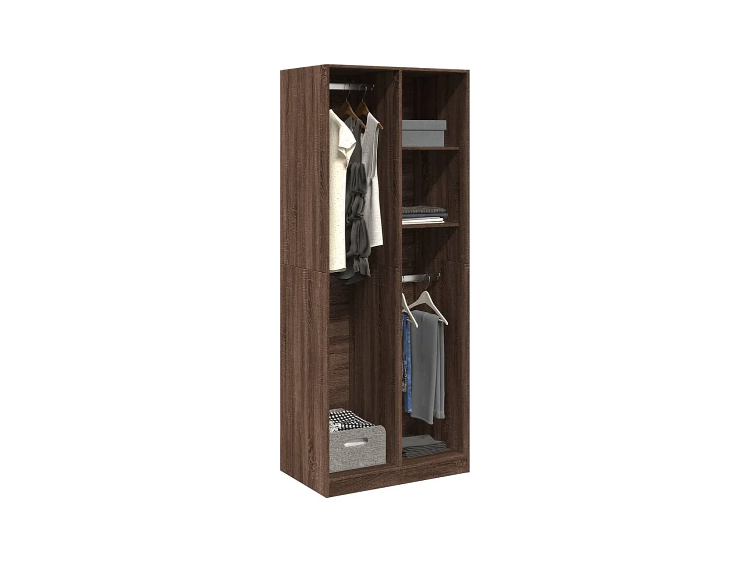 Garde-robe chêne marron 80x50x200 cm bois d'ingénierie