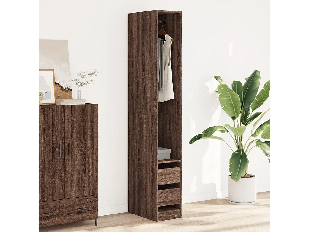 Garde-robe chêne marron 30x50x200 cm bois d'ingénierie