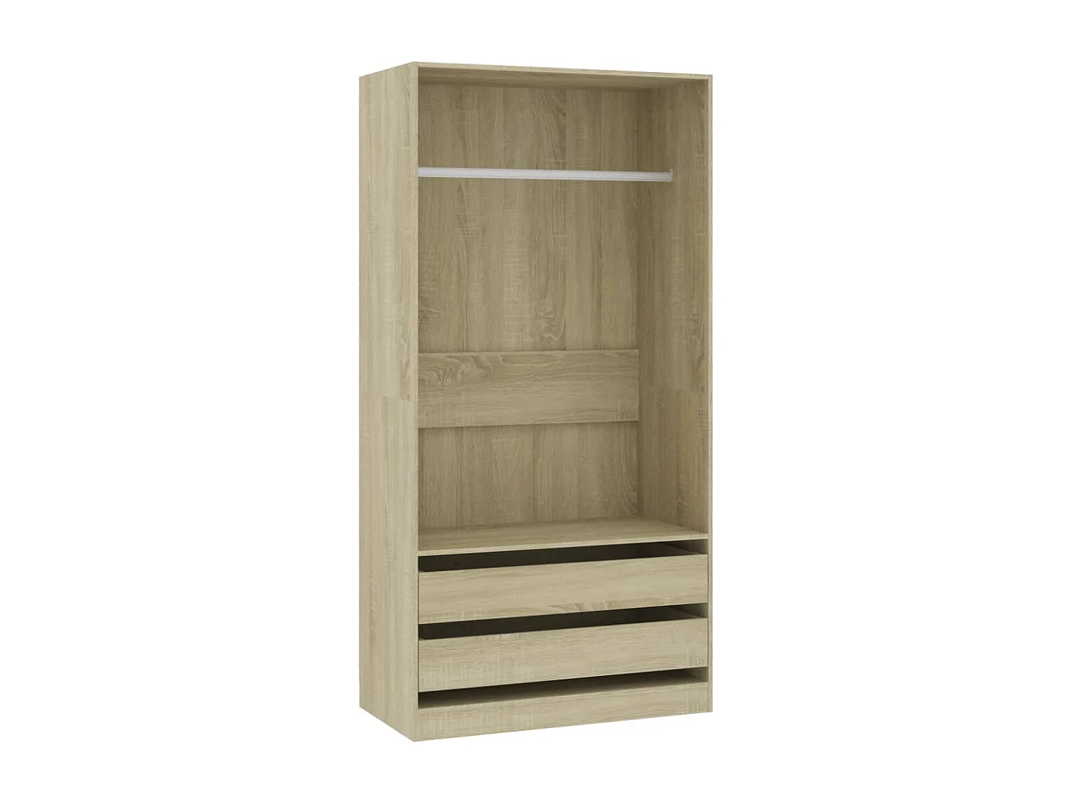 Kleiderschrank Sonoma-Eiche 100x50x200 cm Holzwerkstoff