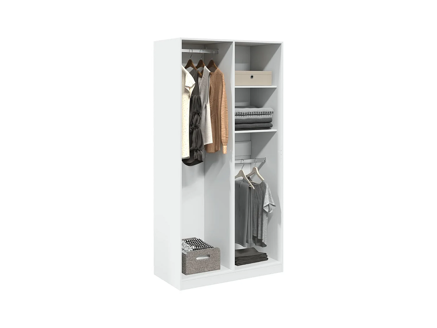 Garde-robe Blanc 100x50x200 cm Bois d'ingénierie