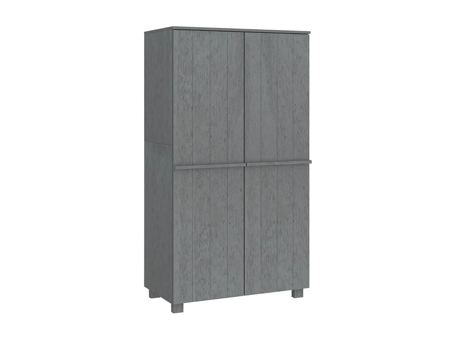 HAMAR Kleiderschrank Dunkelgrau 89x50x180 cm Massives Kiefernholz
