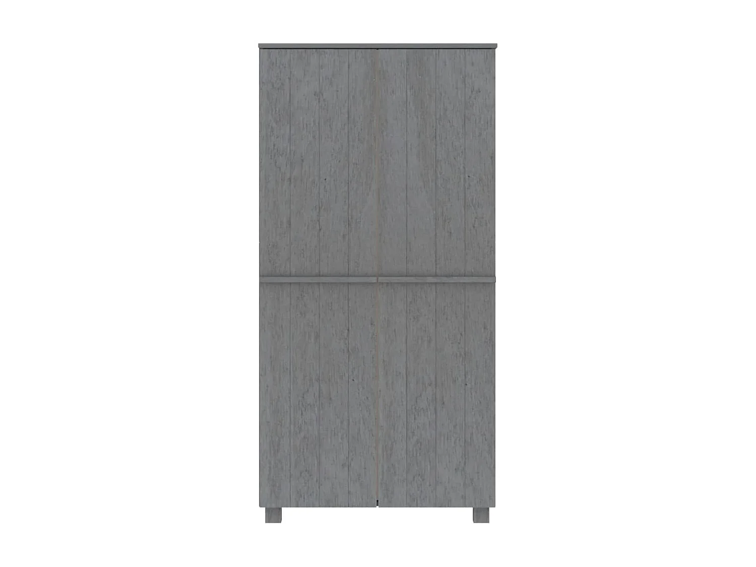 HAMAR Kleiderschrank Dunkelgrau 89x50x180 cm Massives Kiefernholz