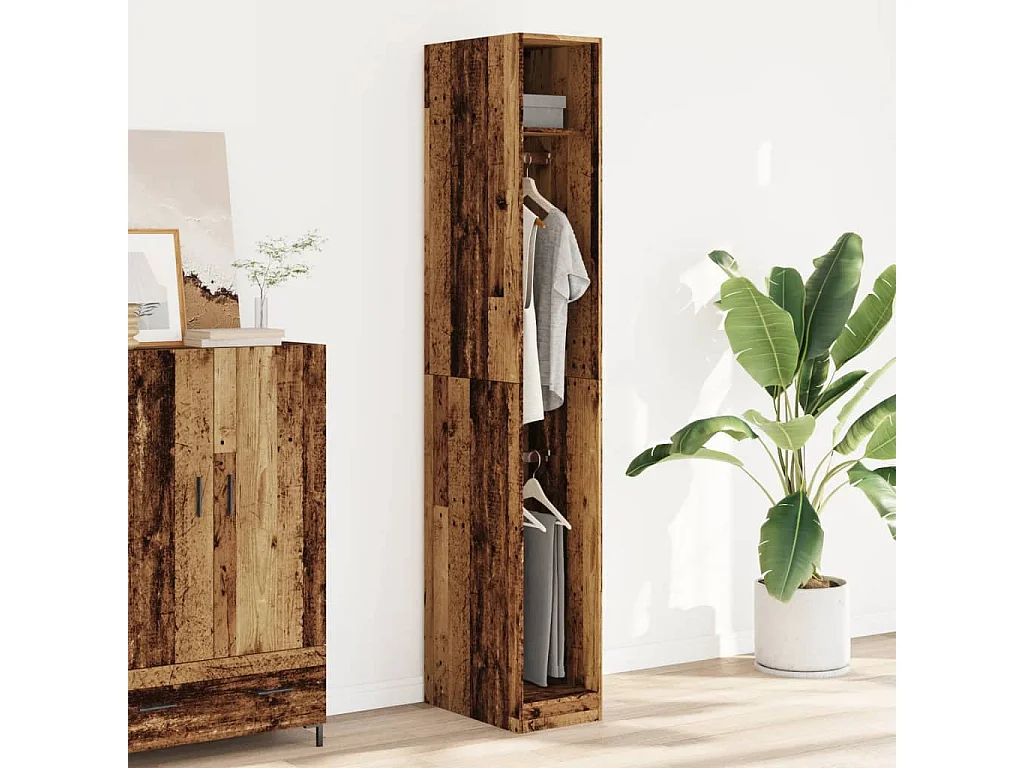 Altholz-Kleiderschrank 30x50x200 cm aus Holzwerkstoff