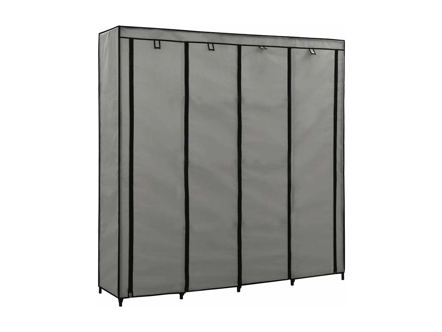 Armario con 4 compartimentos Gris 175x45x170 cm