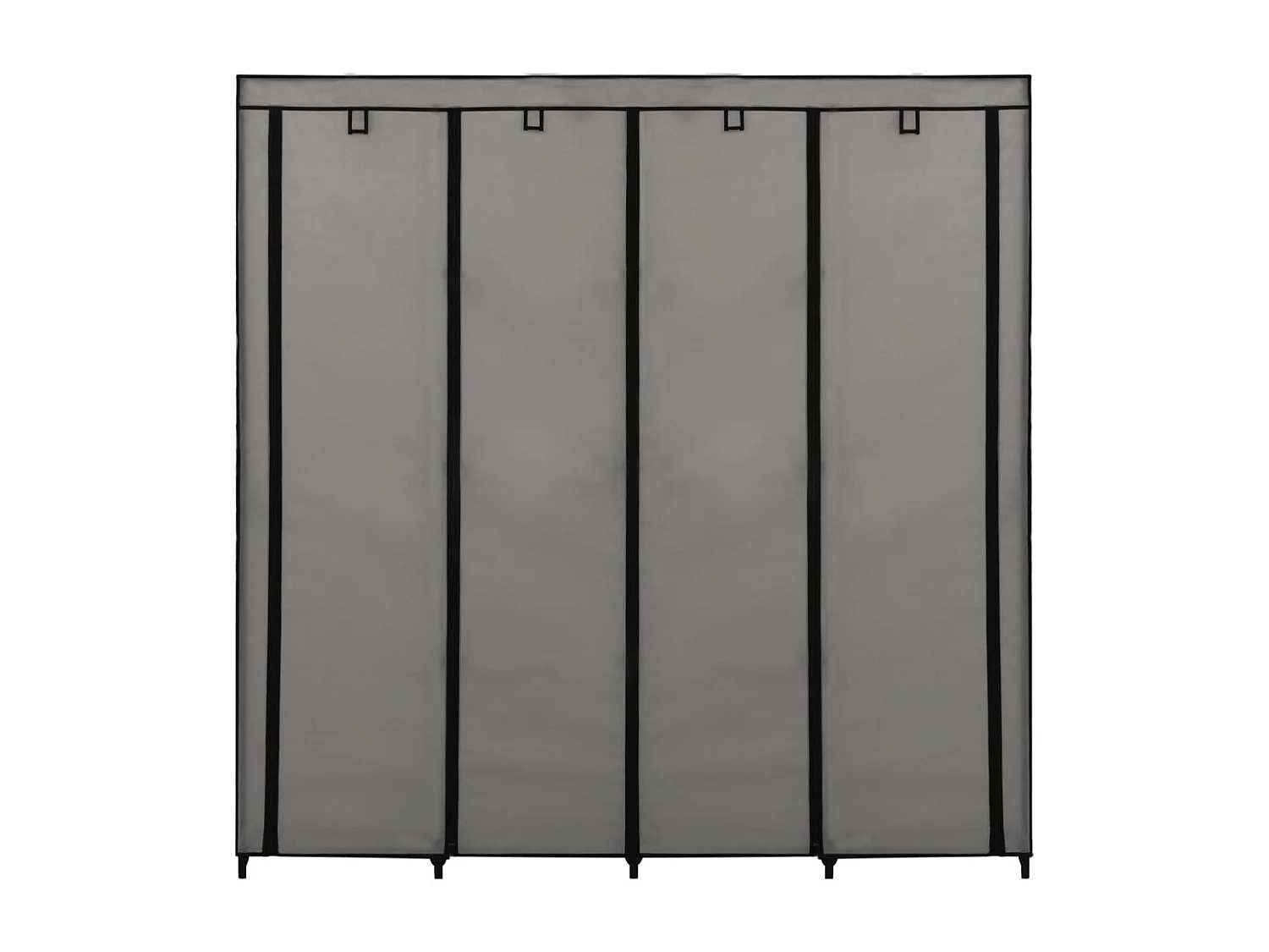 Kledingkast met 4 vakken Grijs 175x45x170 cm