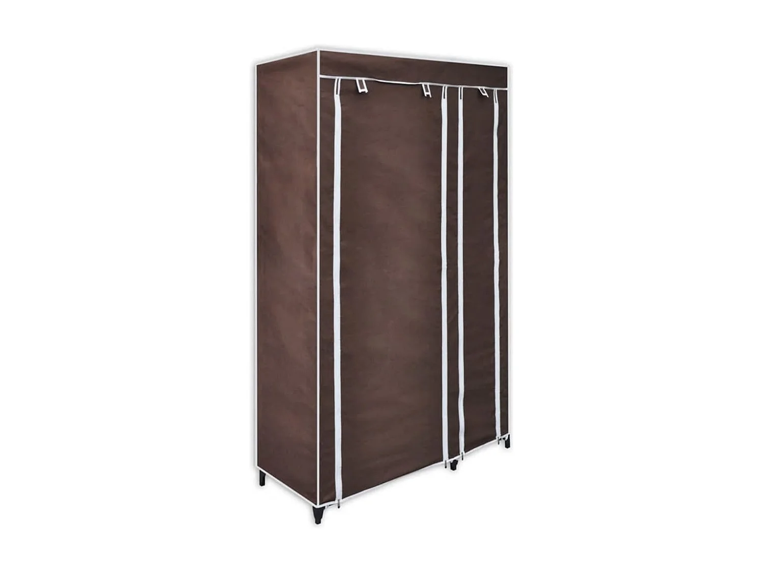 Garde-robe en tissu 2 pcs Marron