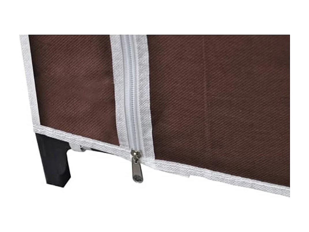 Garde-robe en tissu 2 pcs Marron