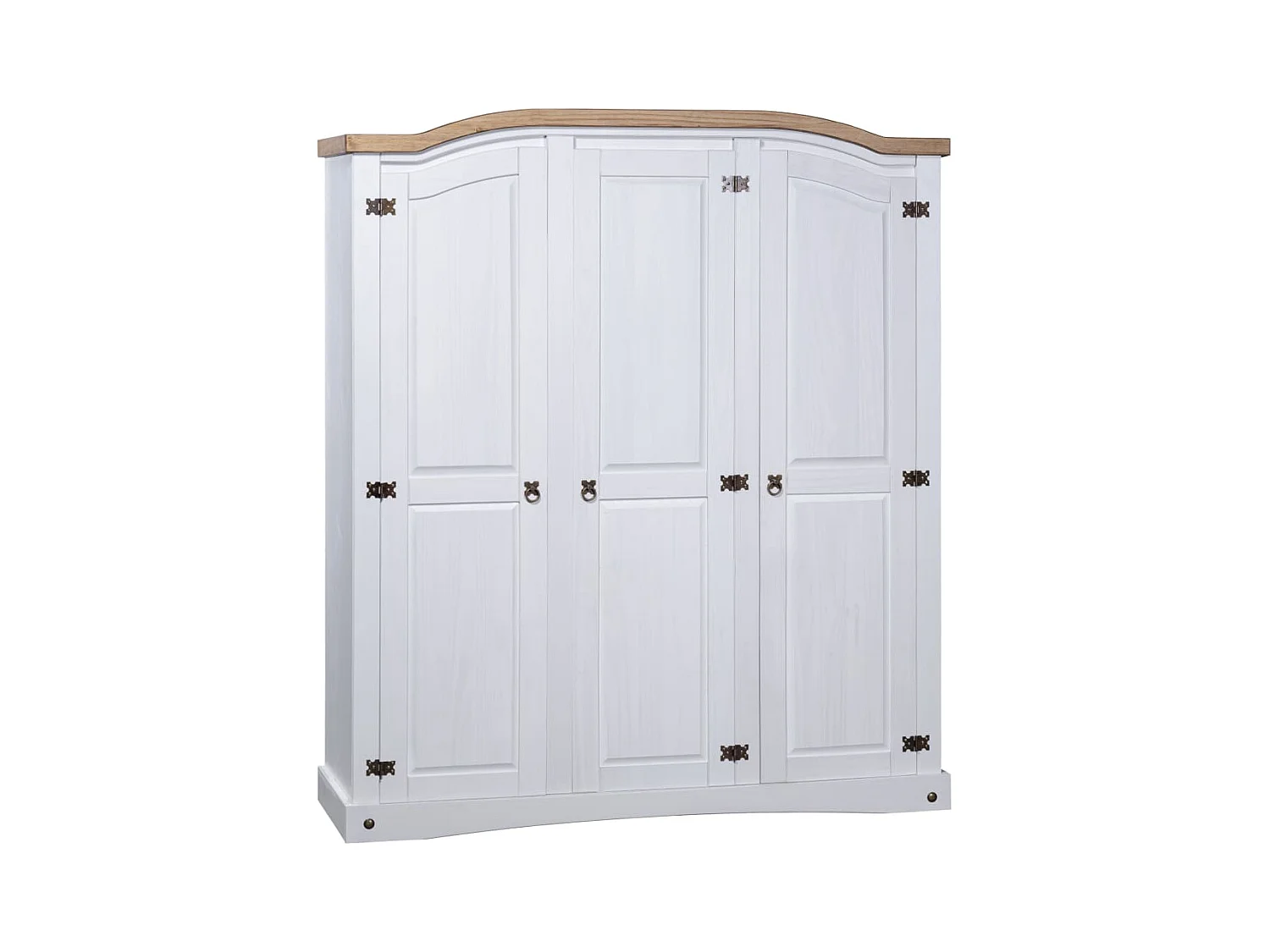 Garde-robe avec 3 portes Gamme Corona pin mexicain Blanc