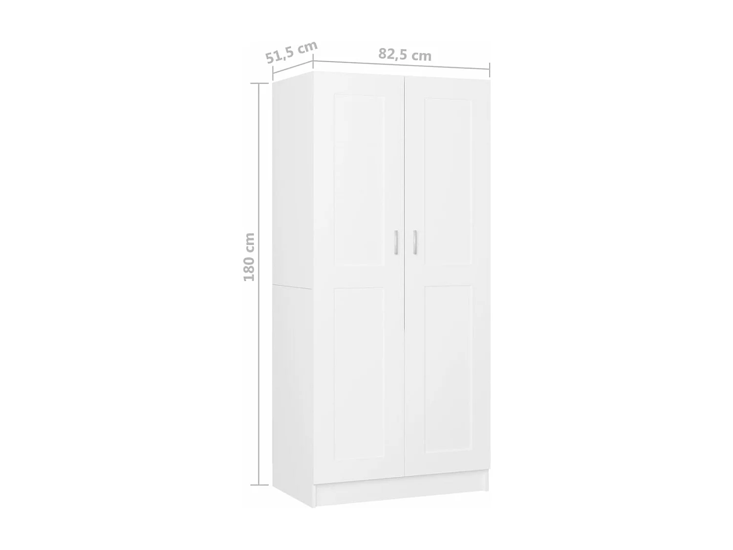 Armadio in truciolato bianco 82,5x51,5x180 cm