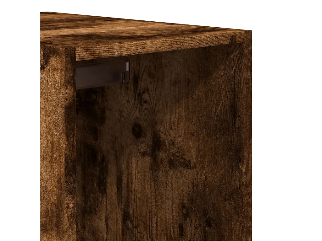 Armario roble ahumado 30x50x200 cm madera contrachapada