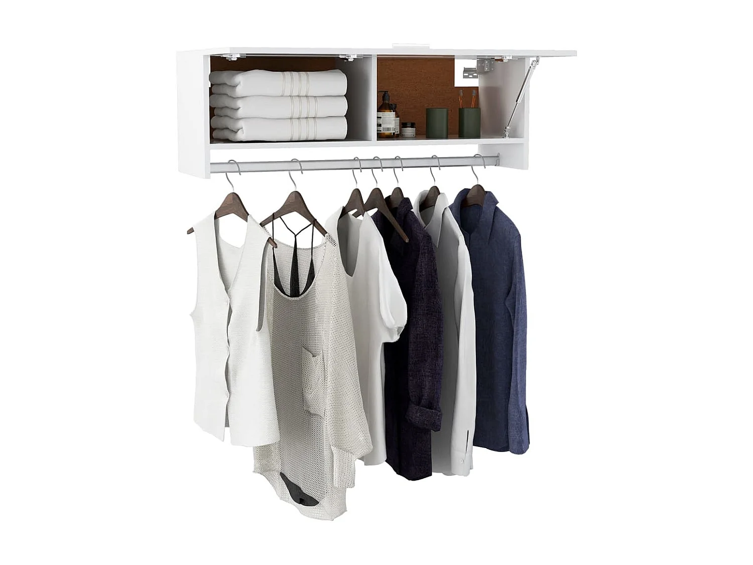 Armario blanco 100x32,5x35 cm madera contrachapada