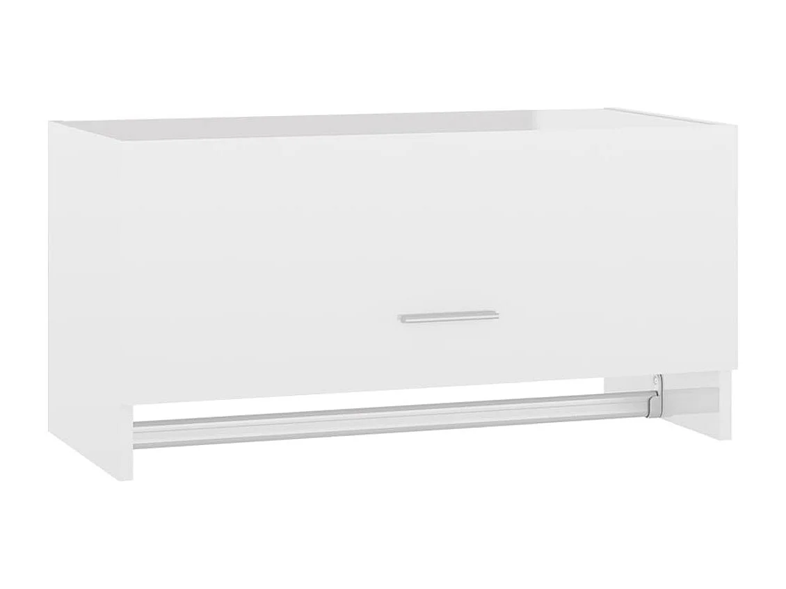 Armadio bianco lucido 70x32,5x35 cm in multistrato