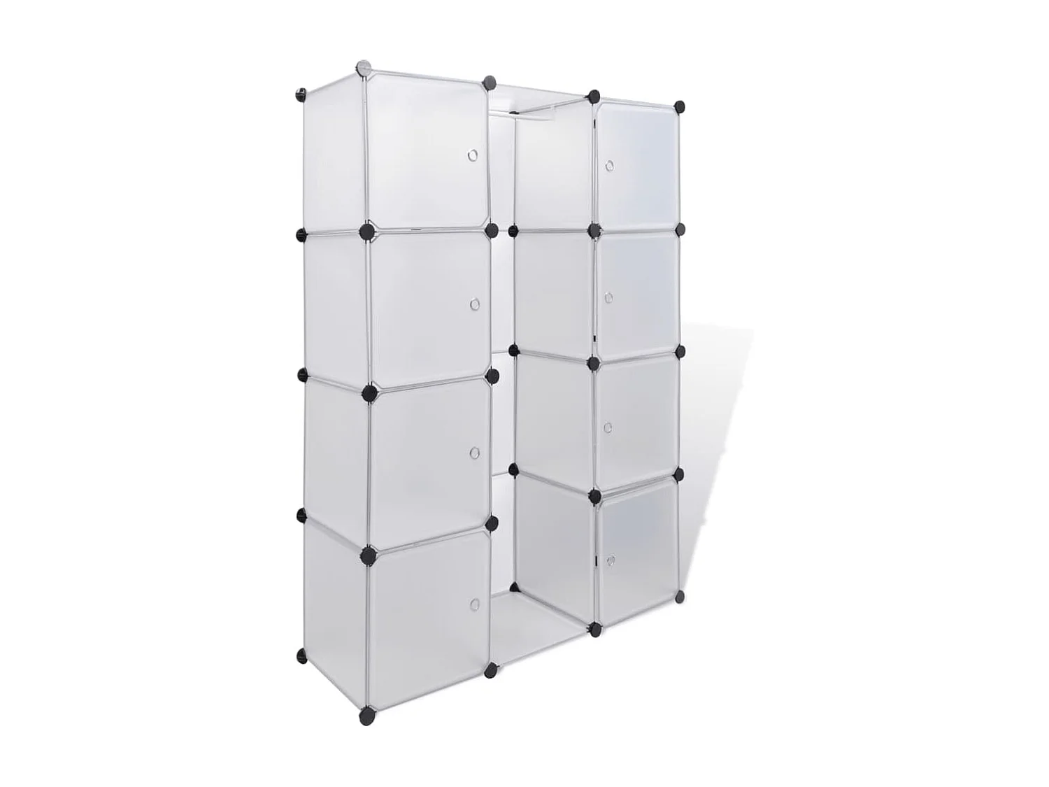 Armario modular 9 compartimentos 37x115x150 cm blanco