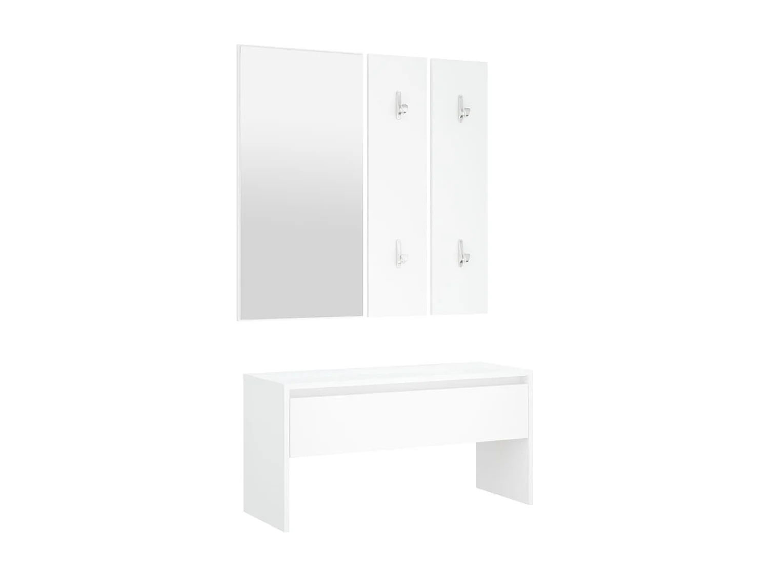 Ensemble de meubles de couloir Blanc Bois d'ingénierie