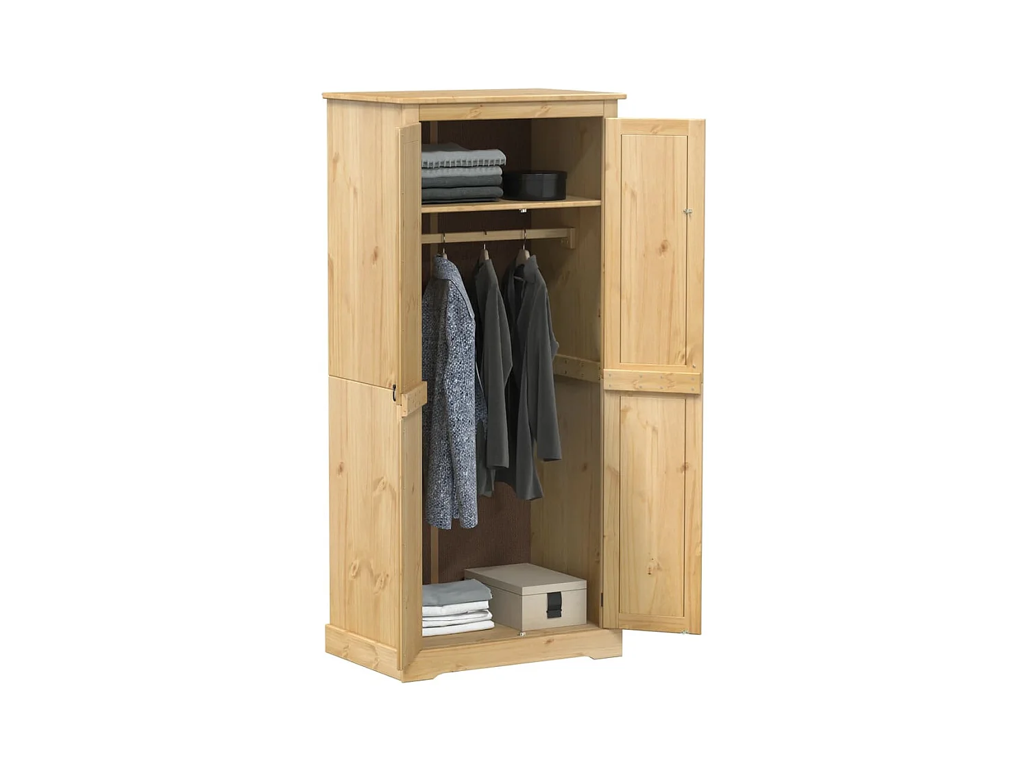 Armadio Corona 76x50x170 cm in legno massello di pino