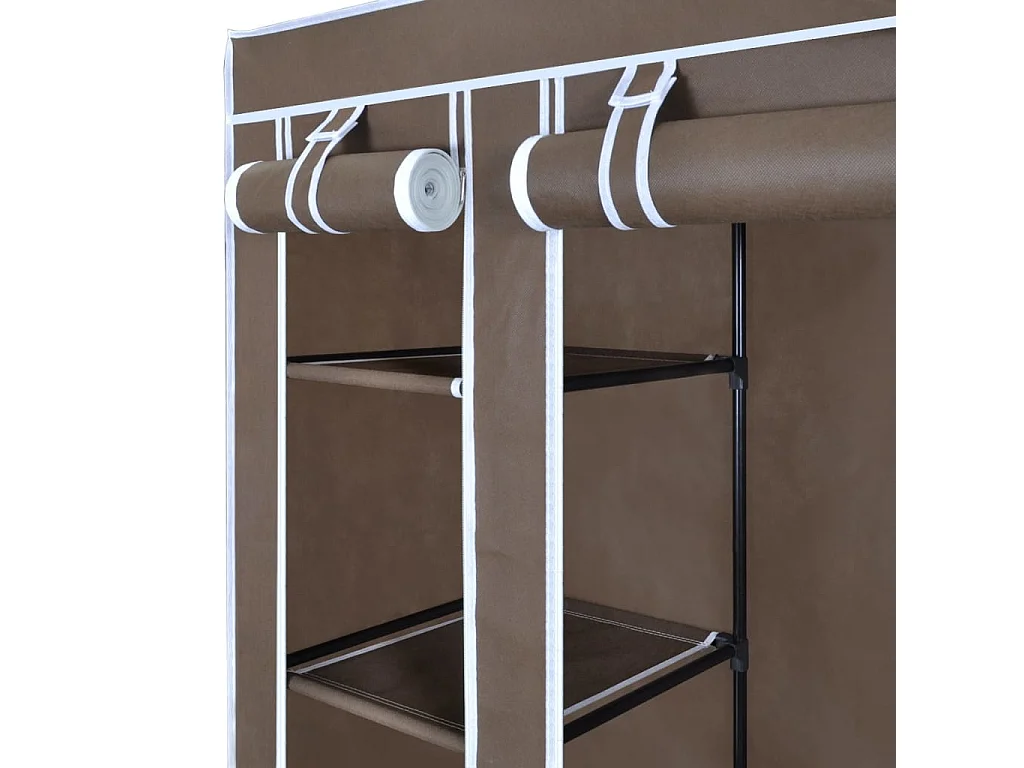 Armoire avec compartiments et tiges 45 x 150 x 176 cm Marron