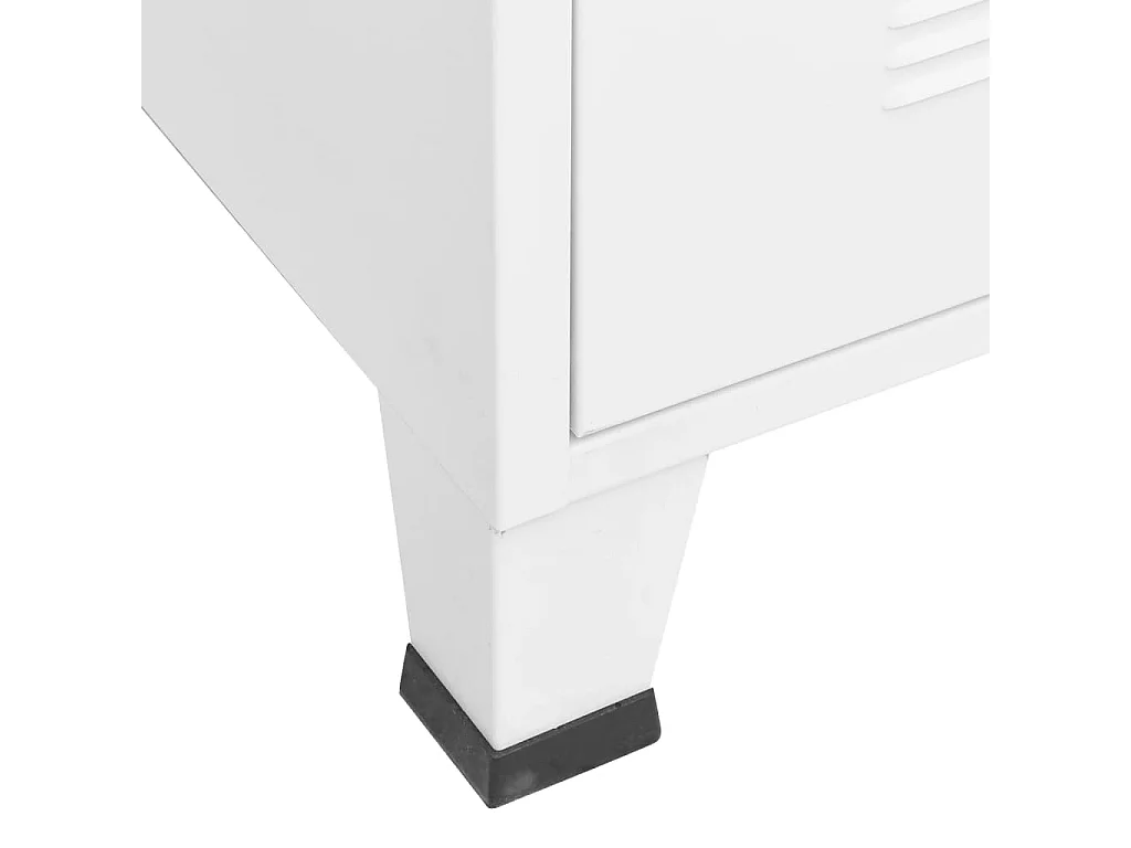 Armadio Bianco 90x50x180 cm Metallo