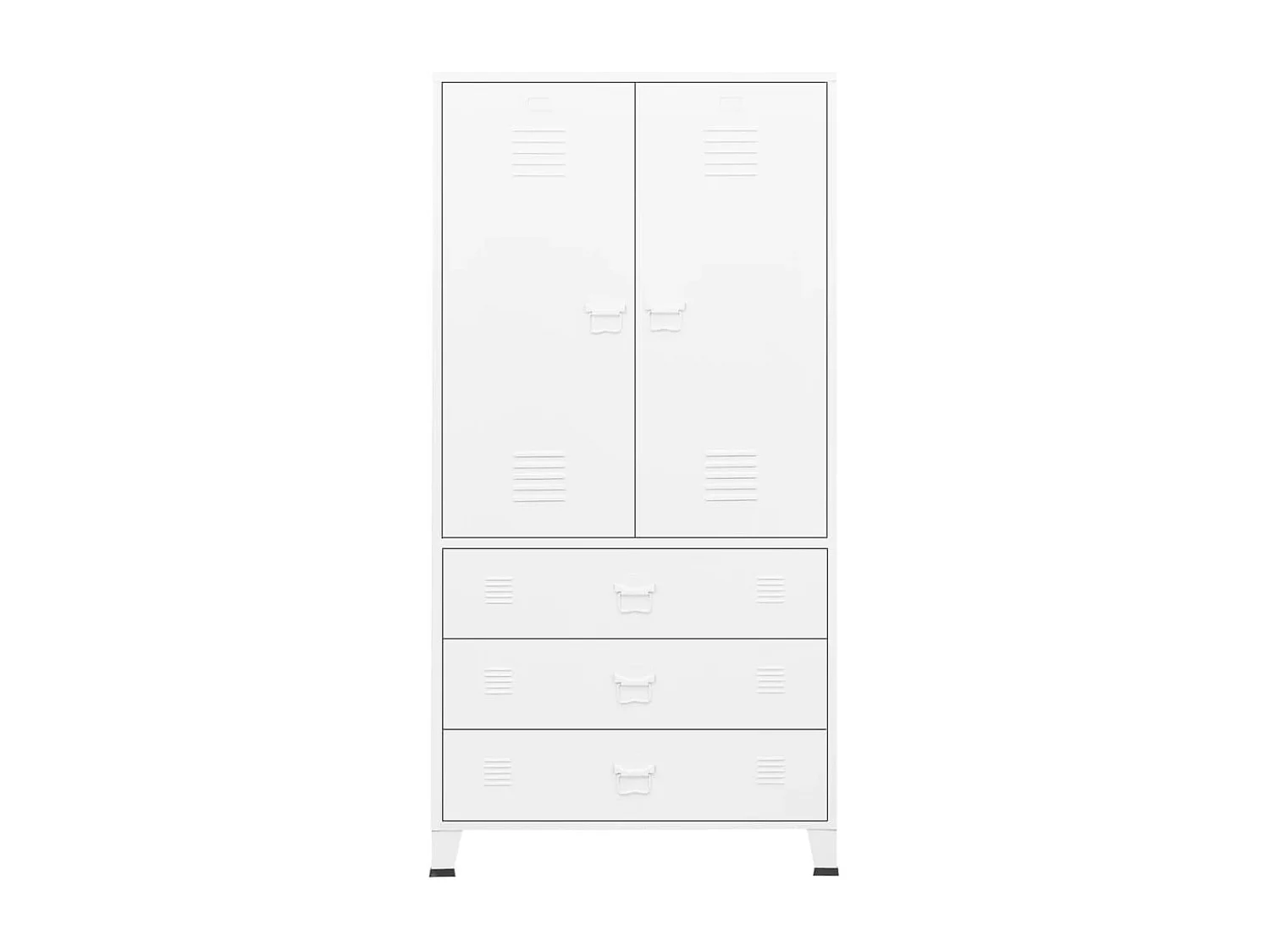 Garde-robe Blanc 90x50x180 cm Métal