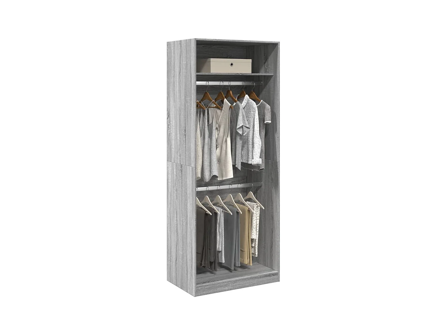 Garde-robe sonoma gris 80x50x200 cm bois d'ingénierie