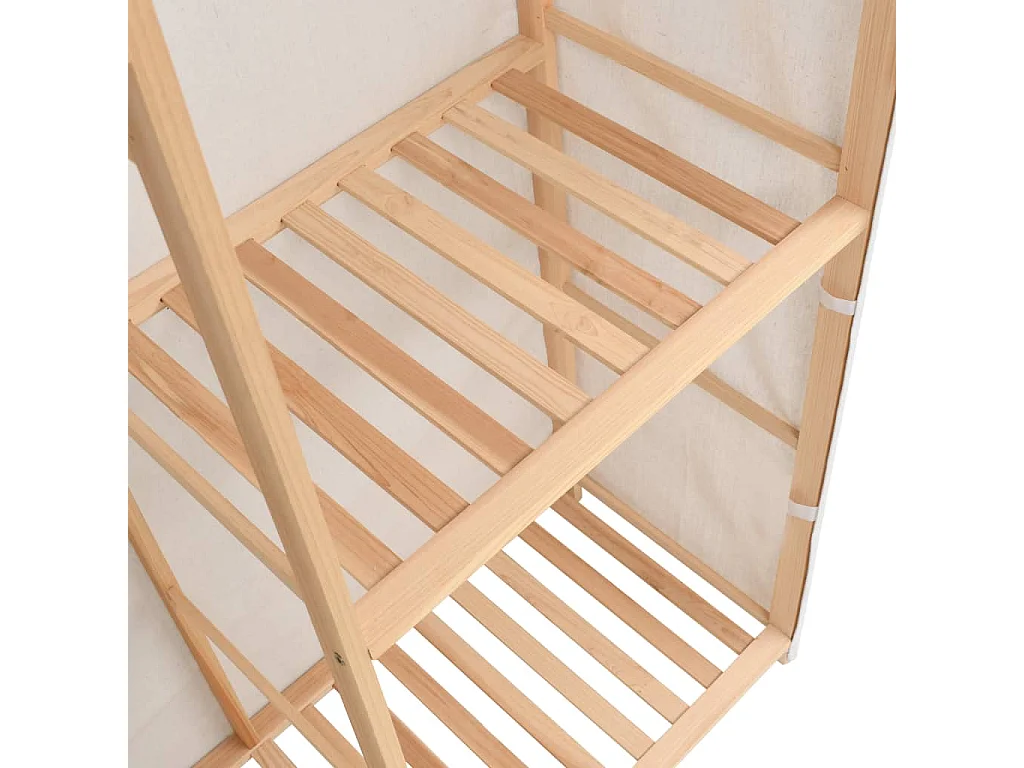 Garde-robe à 3 niveaux 110 x 40 x 170 cm