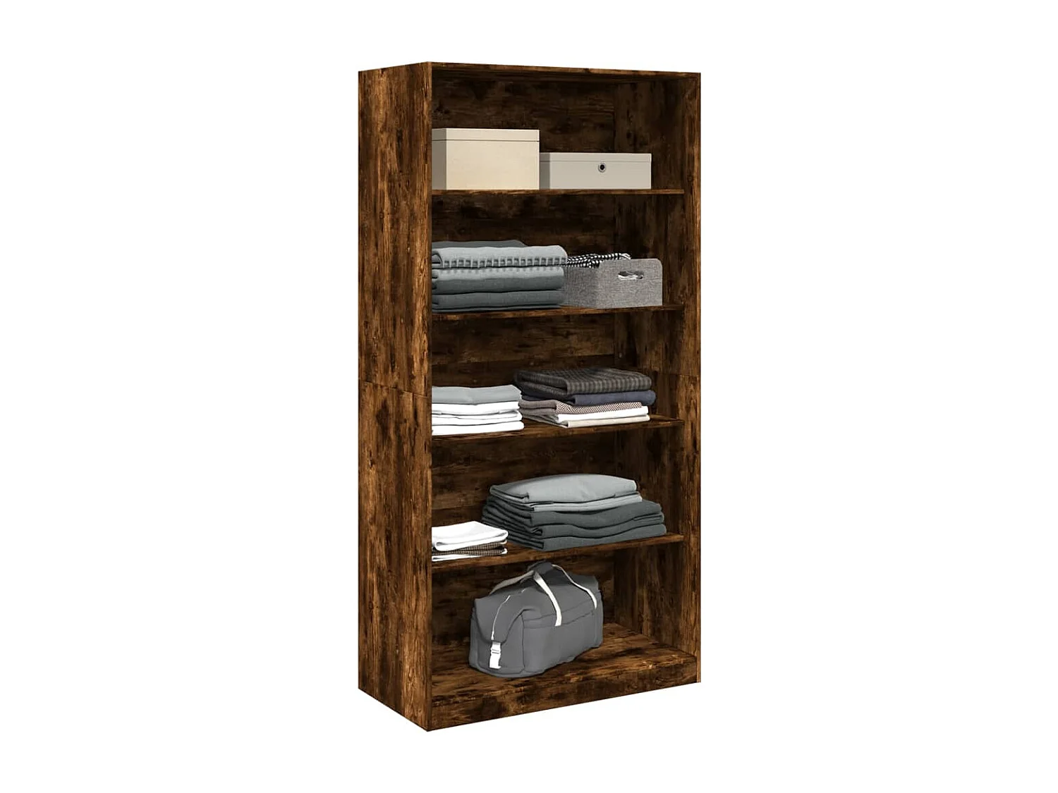Garde-robe chêne fumé 100x50x200 cm bois d'ingénierie