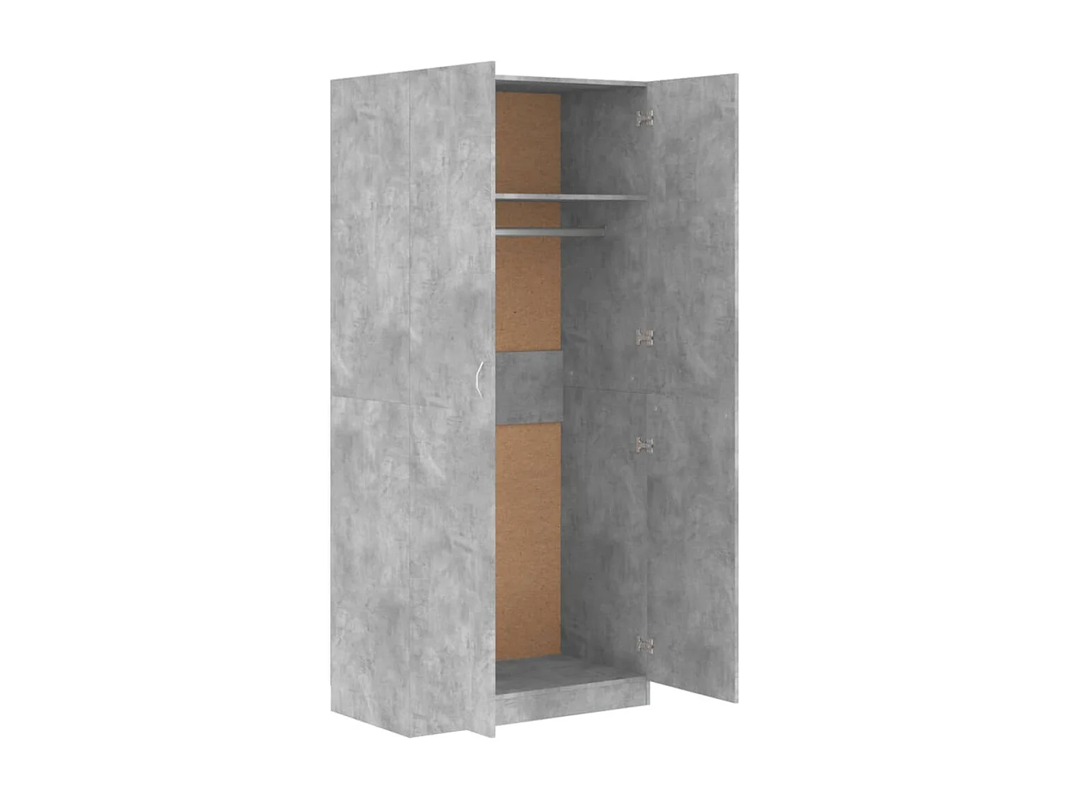 Armario Gris hormigón 90x52x200 cm Madera contrachapada