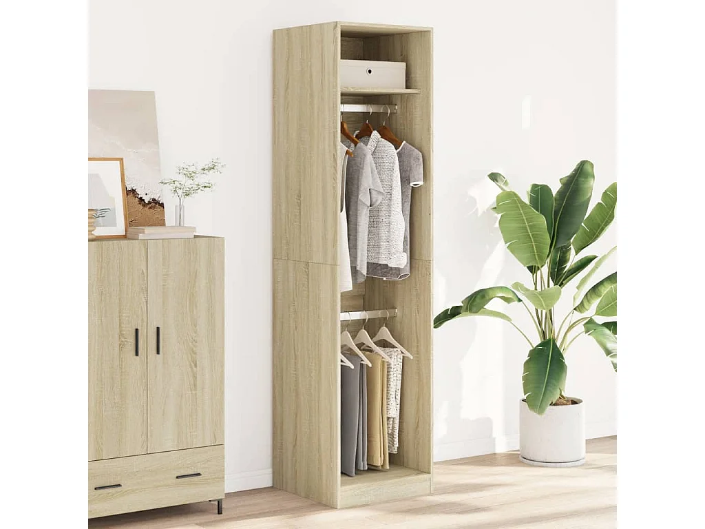 Armario roble Sonoma 50x50x200 cm Madera contrachapada