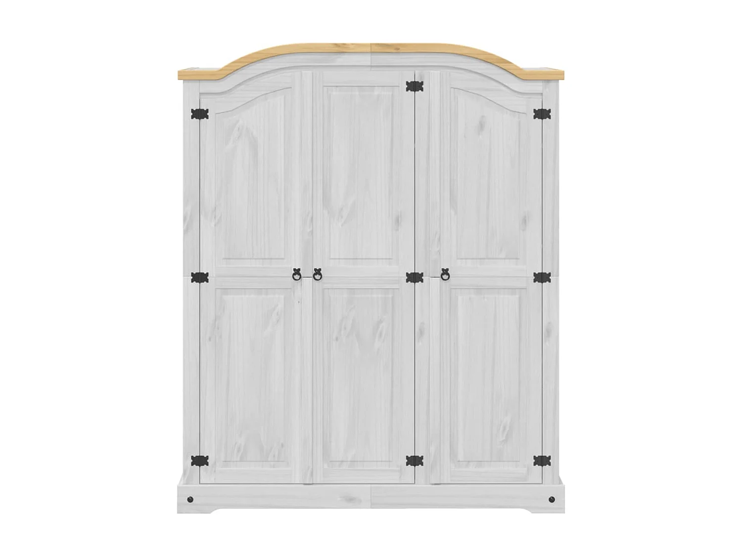 Armário Corona branco 151,5x52x186 cm madeira maciça de pinho