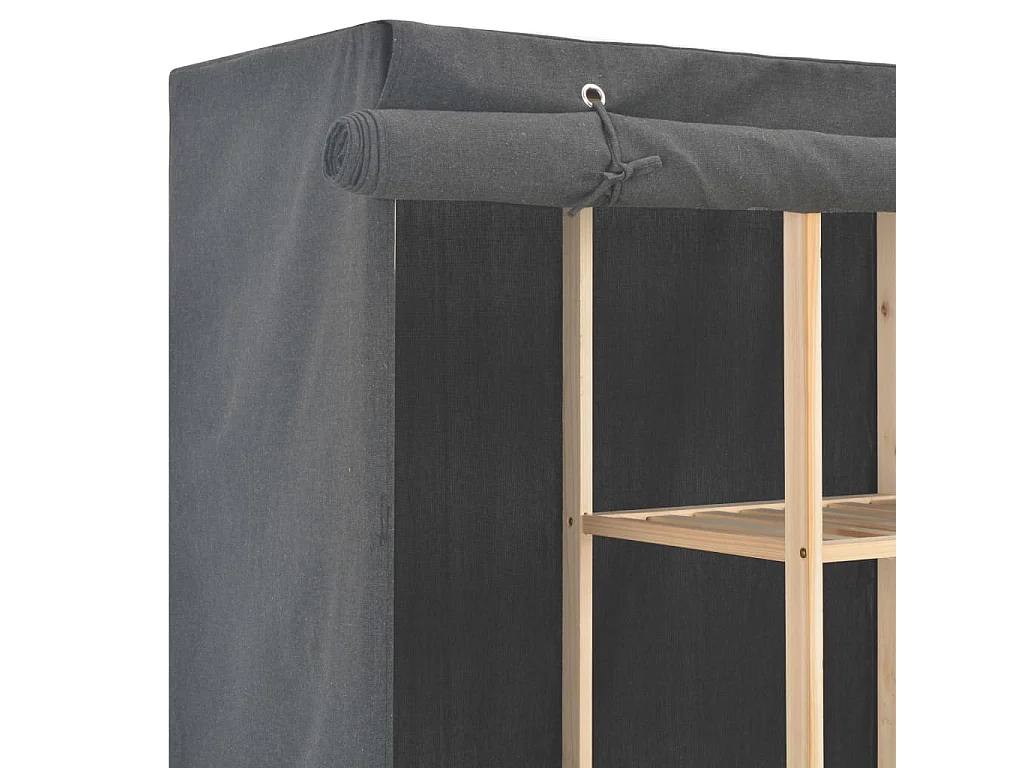 Kledingkast Grijs 173x40x170 cm Stof