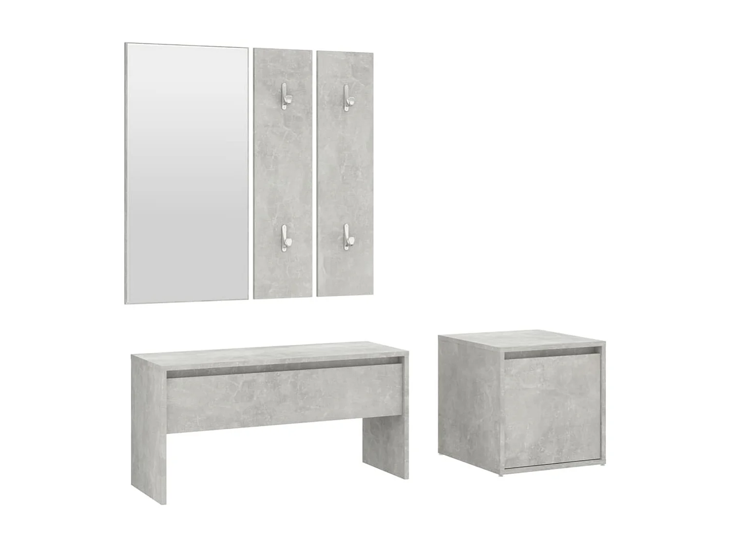 Ensemble de meubles de couloir Gris béton Bois d'ingénierie