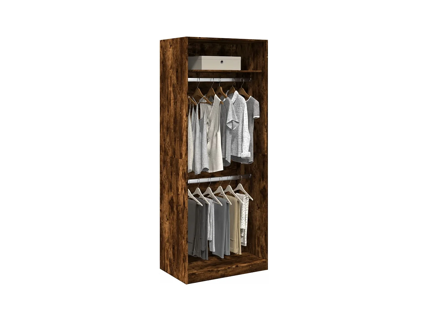 Garde-robe chêne fumé 80x50x200 cm bois d'ingénierie