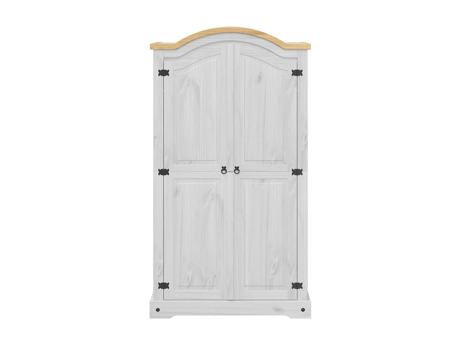 Armadio Corona bianco 102x52x186 cm in legno massello di pino