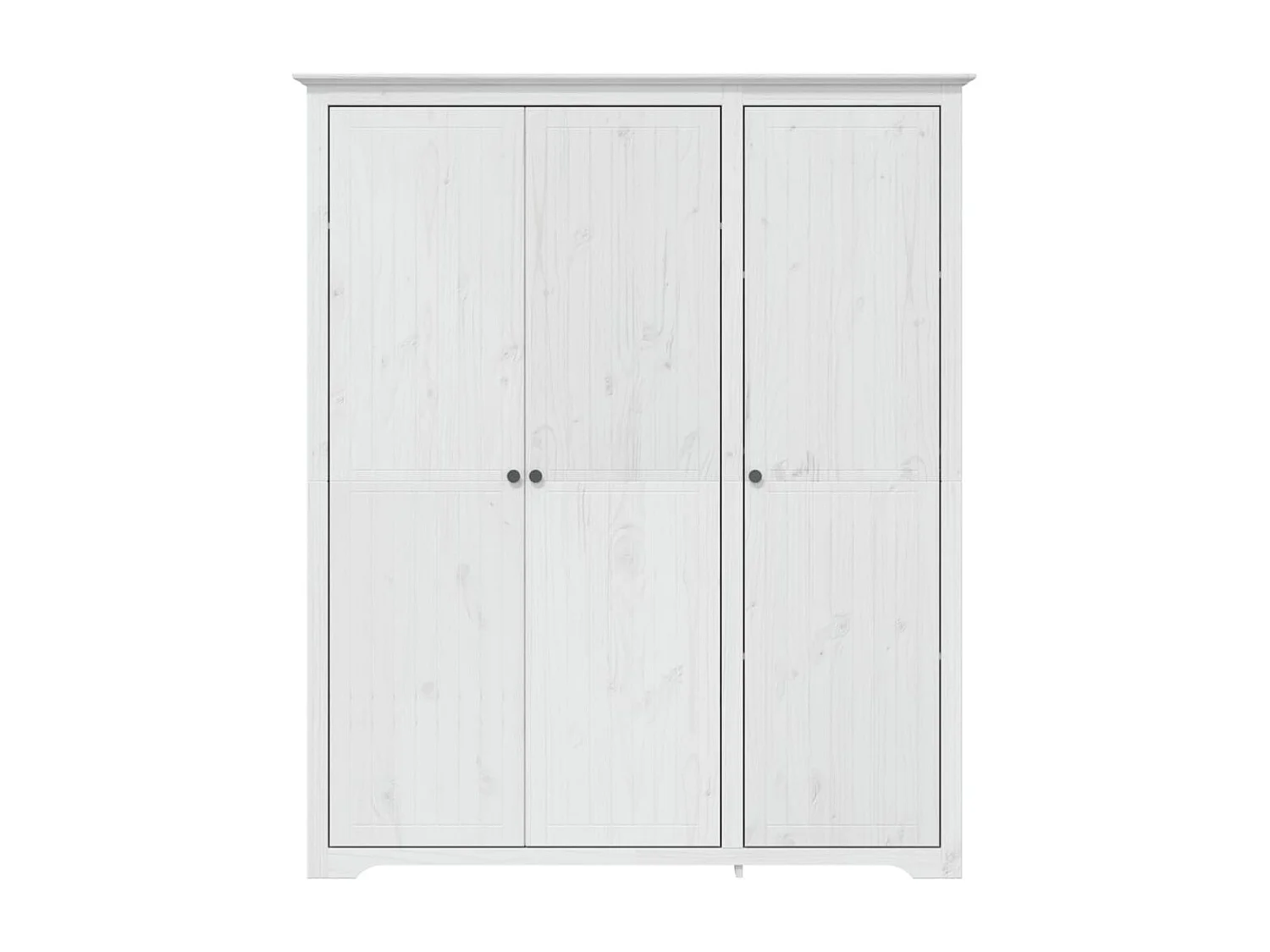 Garde-robe BODO blanc 146x53,5x173 cm bois massif de pin