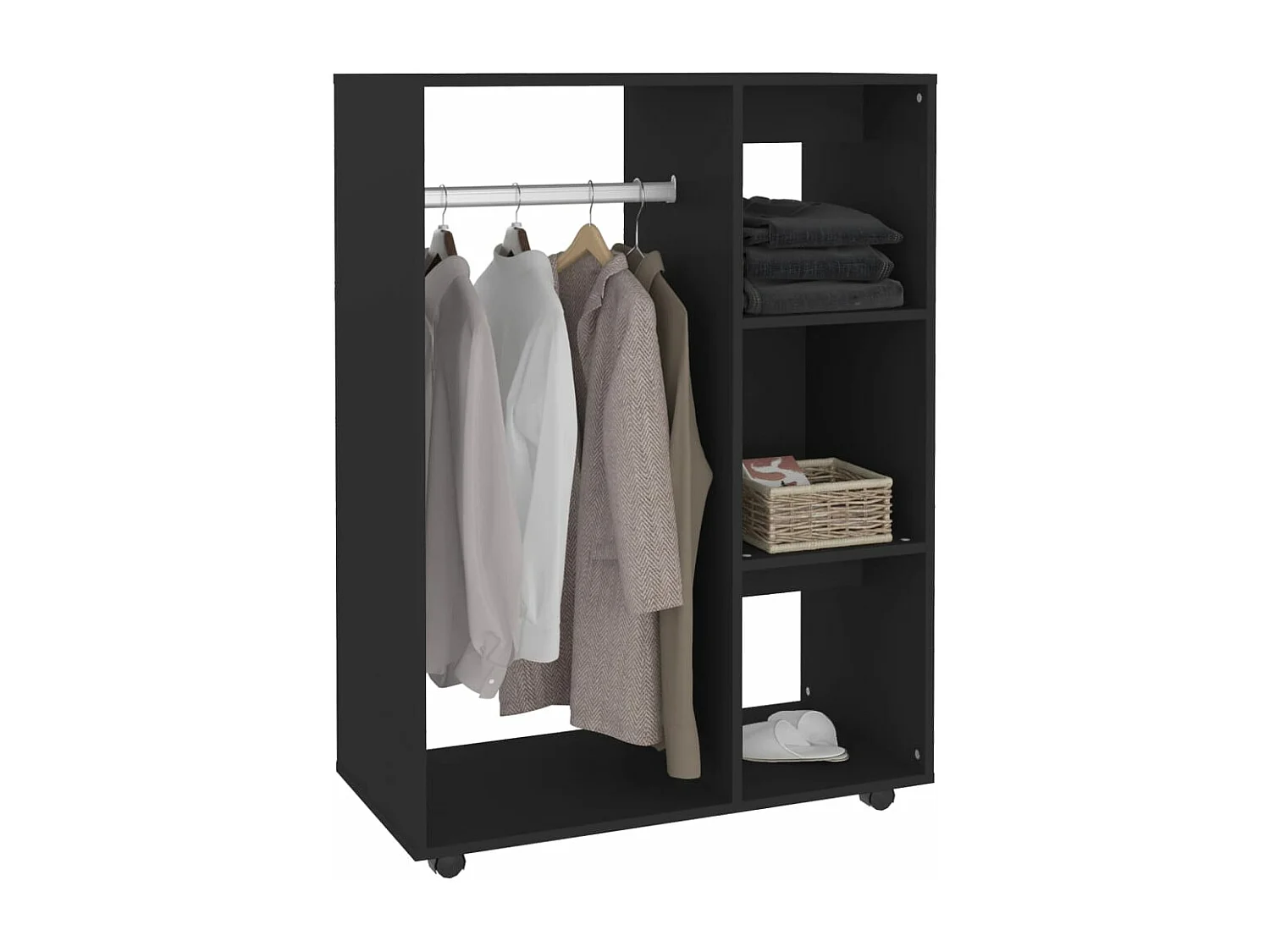 Armadio Nero 80x40x110 cm MDF