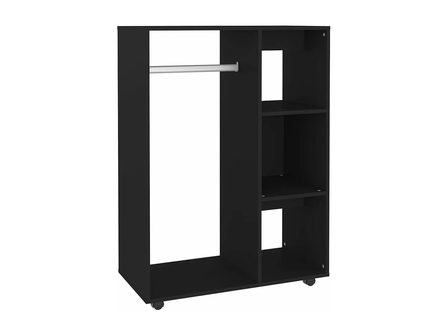 Garde-robe Noir 80x40x110 cm Bois d’ingénierie