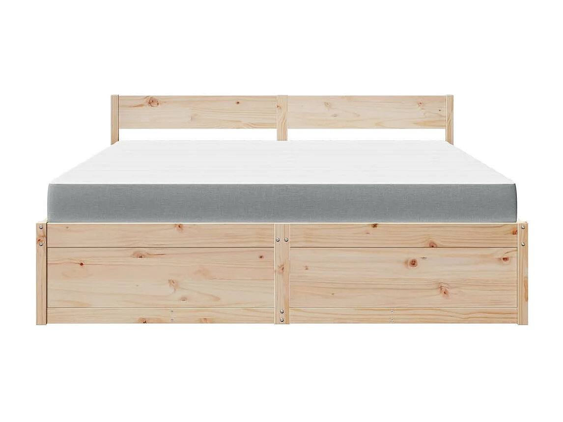 Bett mit Schubladen und Matratze 180x200 cm Massivholz Kiefer