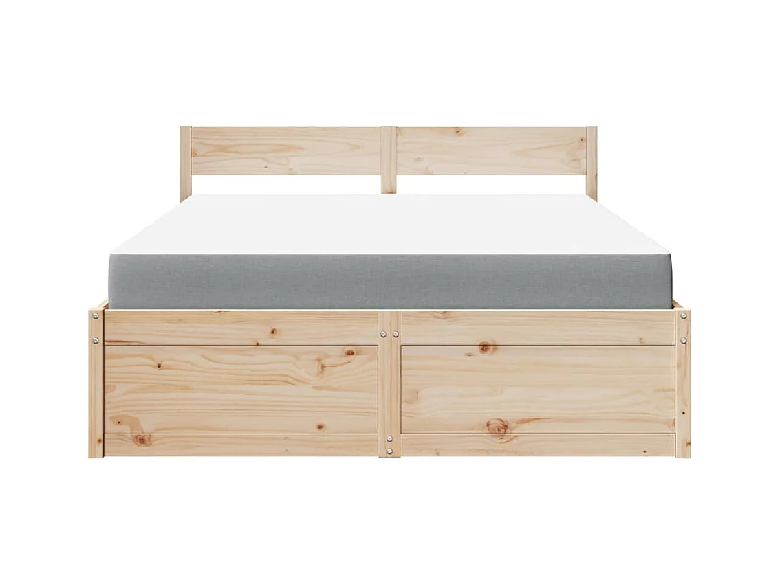 Bed met lades en matras massief grenenhout 160x200 cm