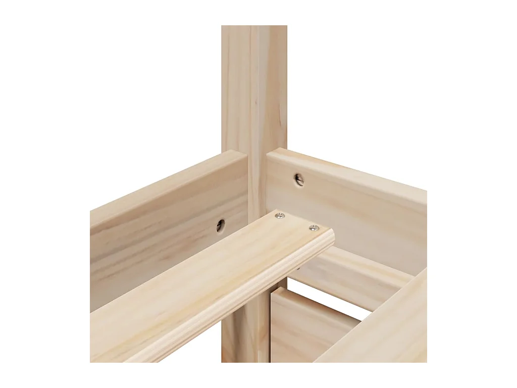 Lit avec tiroirs et matelas 90x190 cm bois massif de pin