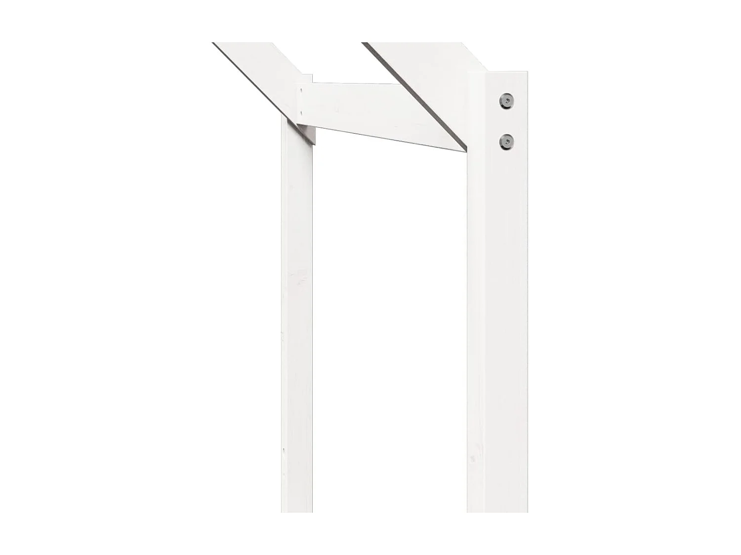 Cama alta com telhado 90x200 cm pinho maciço branco