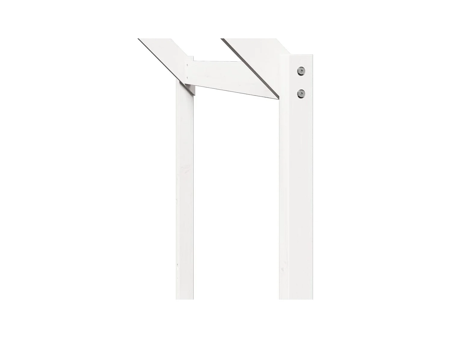 Lit haut sans matelas blanc 90x200 cm bois de pin massif