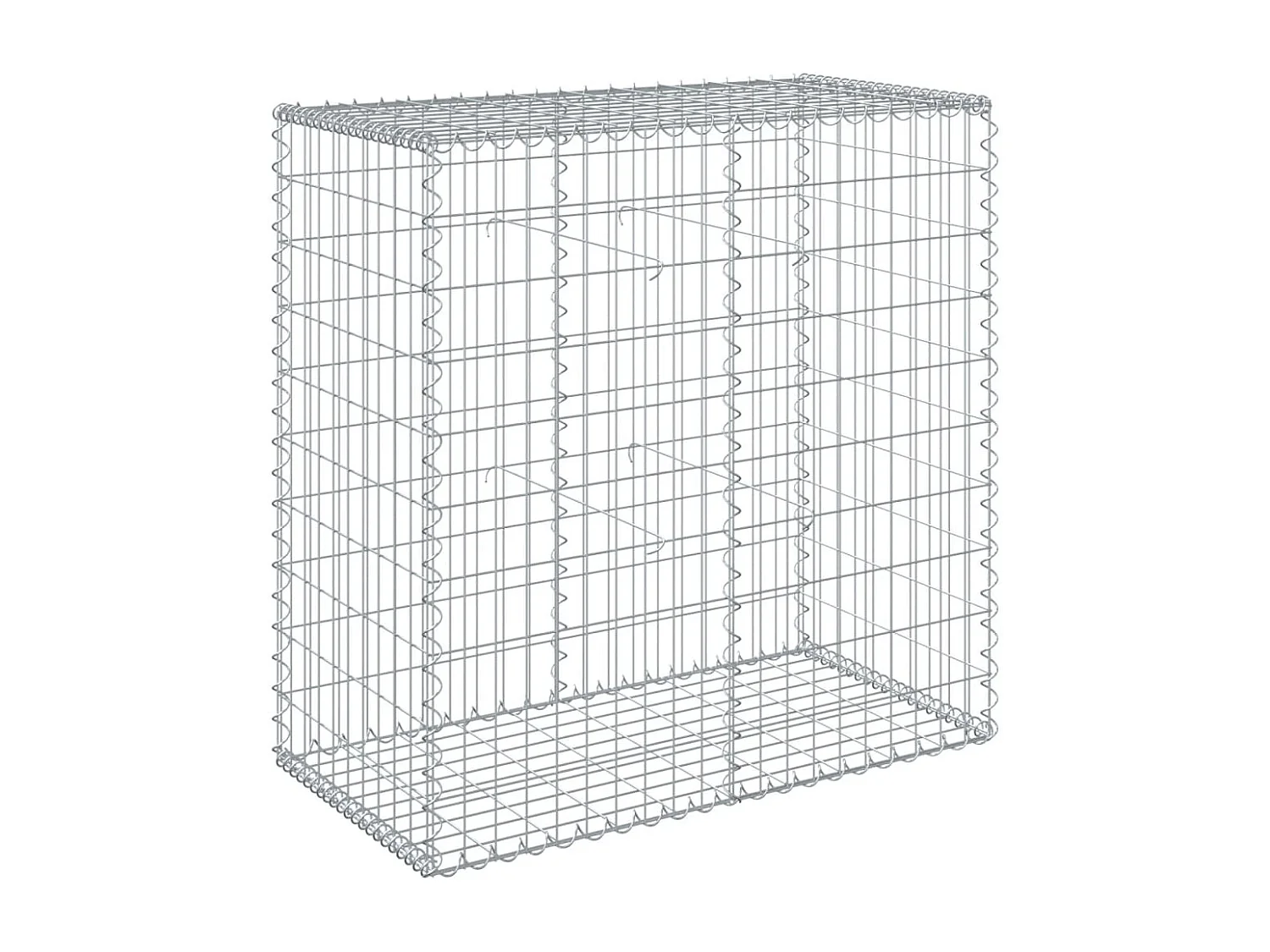 Panier gabion avec couvercle 100x50x100 cm fer galvanisé